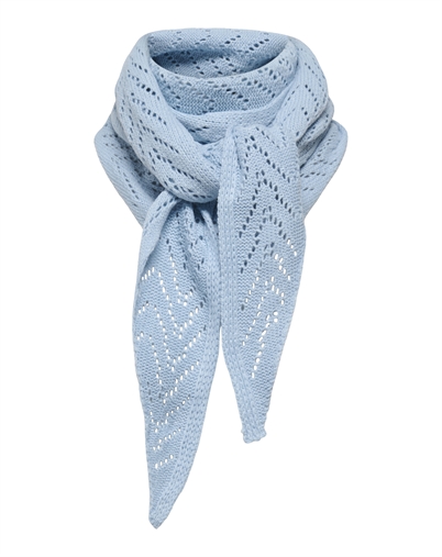 Only - ONLMarie Pointelle Triangle Tuch - Cashmere Blue